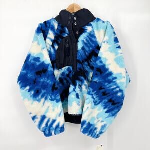 NEW Free People $168 Rocky Ridge Oversized Combo Fleece Jacket Women's Small